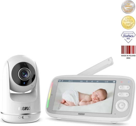 Neno Vista babymonitor med video med 5" skærm og Full HD‑kamera