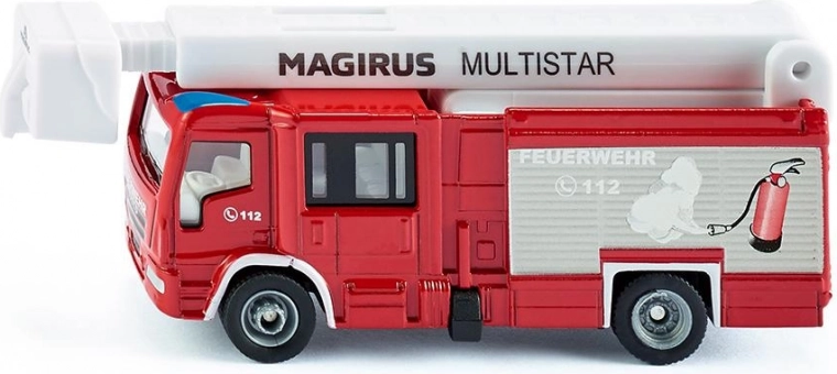 Siku Super brandbil MAGIRUS MULTISTAR med teleskoparm 1:87