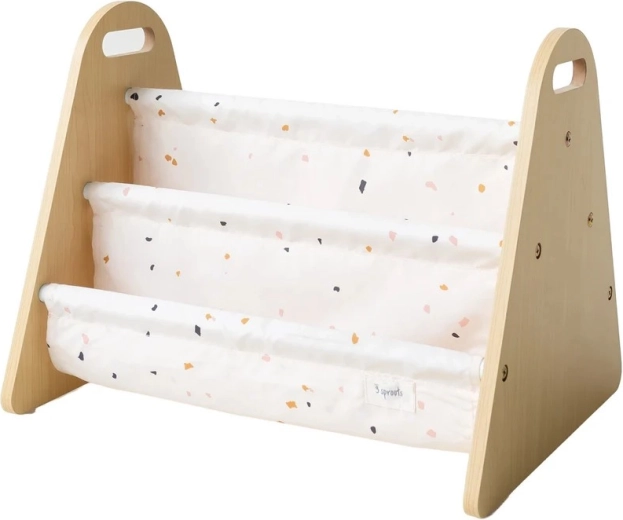 3 Sprouts dobbeltsidet bogstander terrazzo cream
