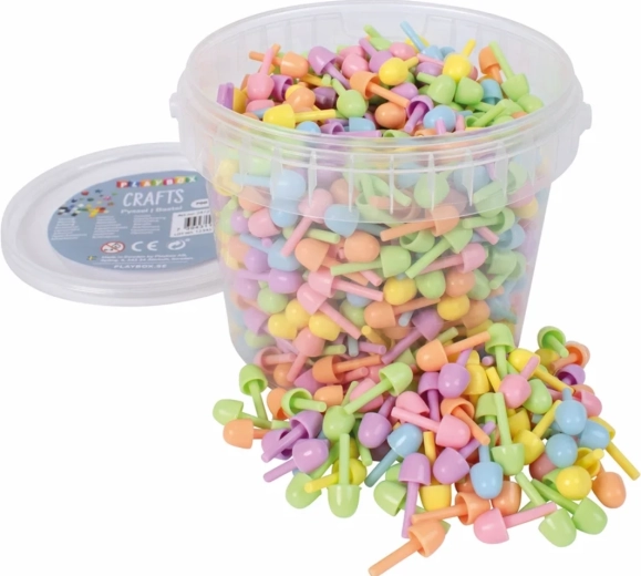 Playbox farverig mosaik med knapper 700 stk.