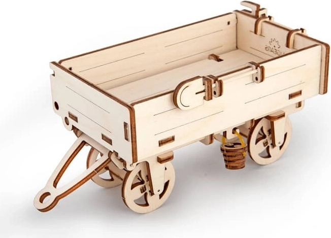 Træ mekanisk 3D‑puslespil påhæng – UGEARS tipvogn (68 dele)