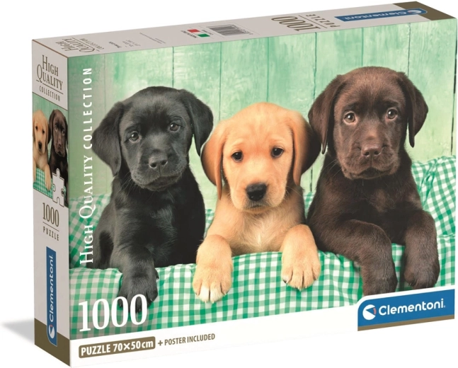 Puslespil 1000 Clementoni – tre labradorer HQC