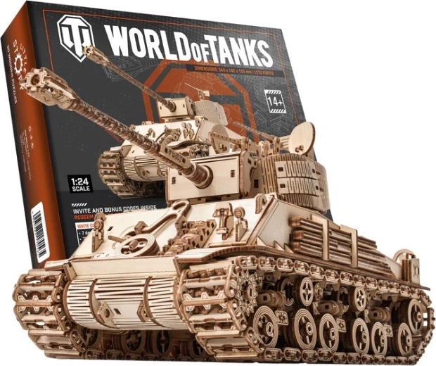 Little Story træ 3D-samlesæt World of Tanks M4A3E8 Sherman