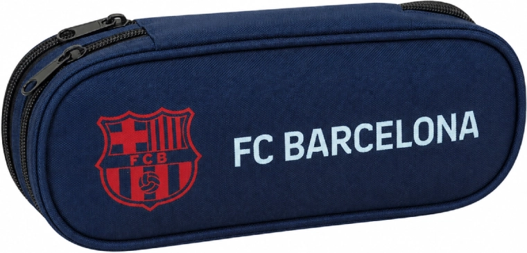 Oval skolepenalhus FC Barcelona mørkeblå