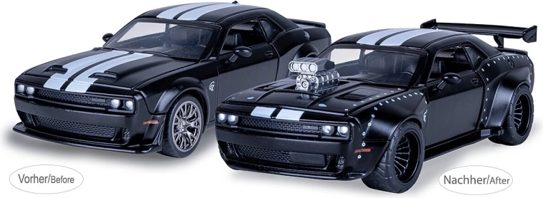 Jamara Dodge Challenger SRT Jailbreak metalmodel 1:36 sort