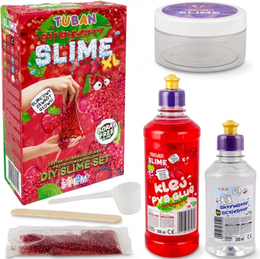 Tuban kreativ sensorisk sæt Slime - Jordbær XL
