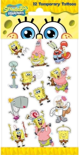 Midlertidige SPONGEBOB-tatoveringer til børn