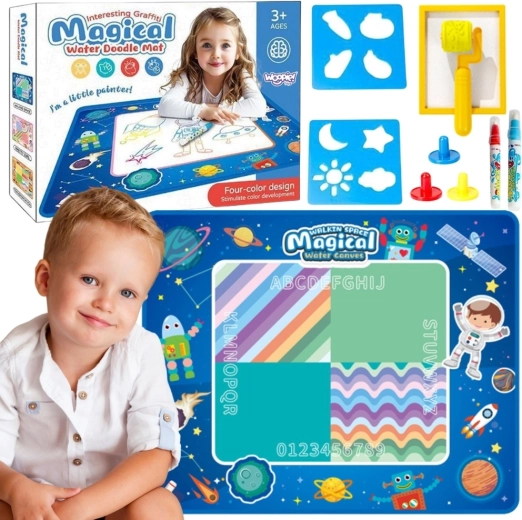 Woopie vandtegnemåtte XXL rummet blå 100 × 80 cm