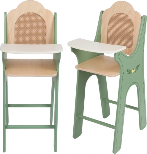 Træstol i vintage-stil til dukker