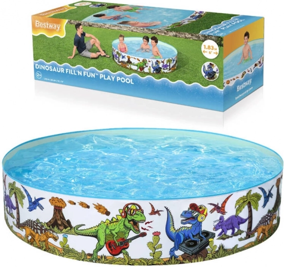 Oppustelig børnepool Bestway dinosaurer 183 × 38 cm