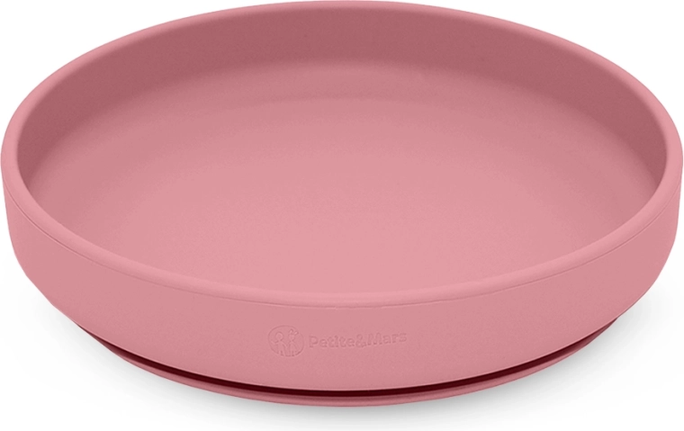 Silikonetallerken med sugekop Take&Match dusty rose – Petite&Mars