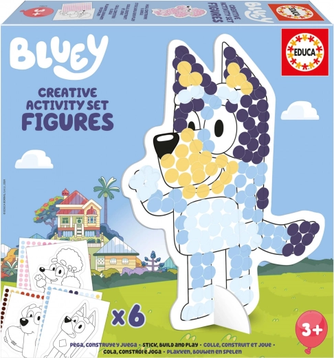 Kreativt sæt med skabeloner Bluey