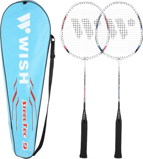 Sæt badmintonketchere WISH Steeltec 9
