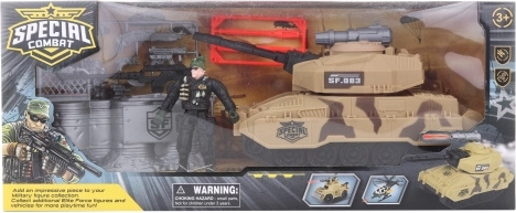 Militærsæt med tank til børn