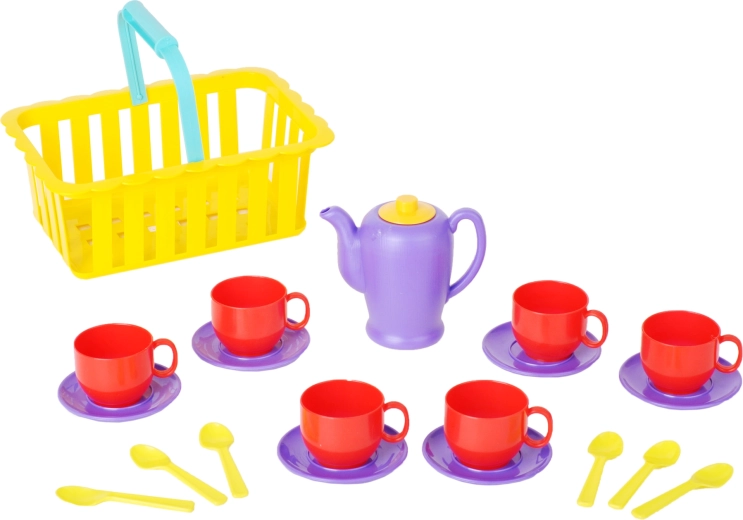 Farverigt sæt til sjove teselskaber