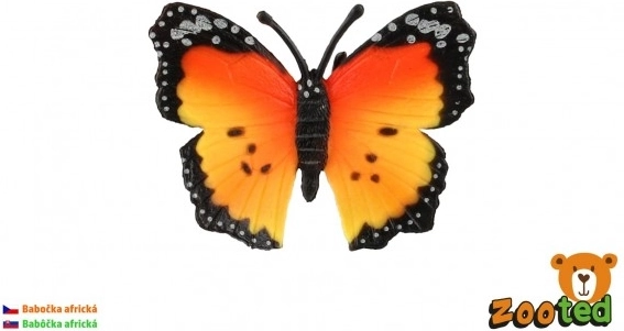 Plastisk afrikansk monark-sommerfugl 7 cm – dekorativ model