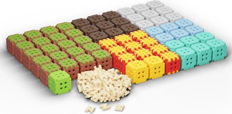 502 dele og 124 forbindelser til store 3D-byggerier