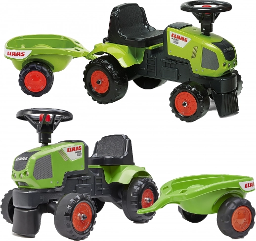 Trædetraktor CLAAS Axos 310 Baby med trailer til børn fra 1 år