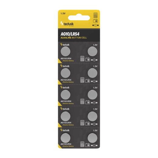 Alkalisk knapcellebatteri AG10 LR54 1,5 V 10 stk