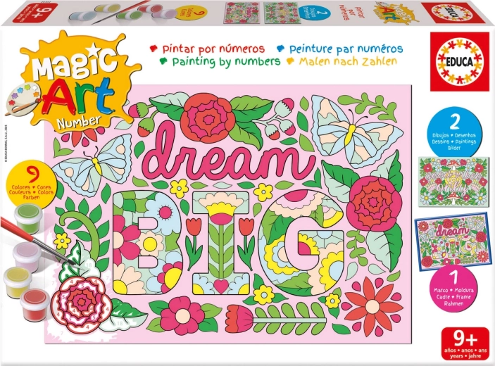 Educa maling efter tal – blomster