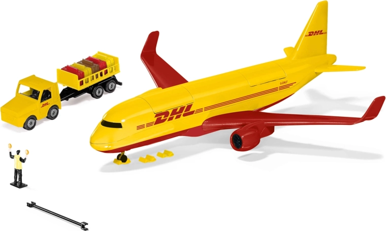 SIKU Super DHL-fragtfly med tilbehør