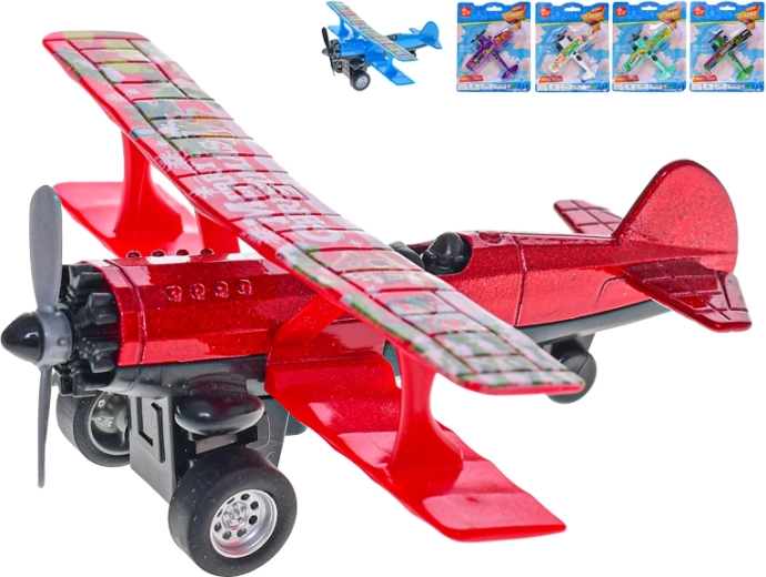 Metalflymodel med tilbagespoling 10 cm