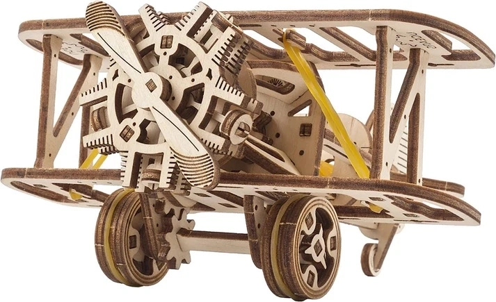 Ugears mini dobbeltækker – 3D mekanisk byggesæt i træ