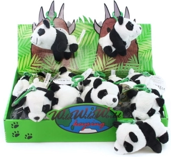 Plys-nøglering panda 12 cm