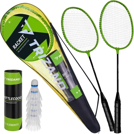 Trizand badminton-sæt i etui (9 dele)