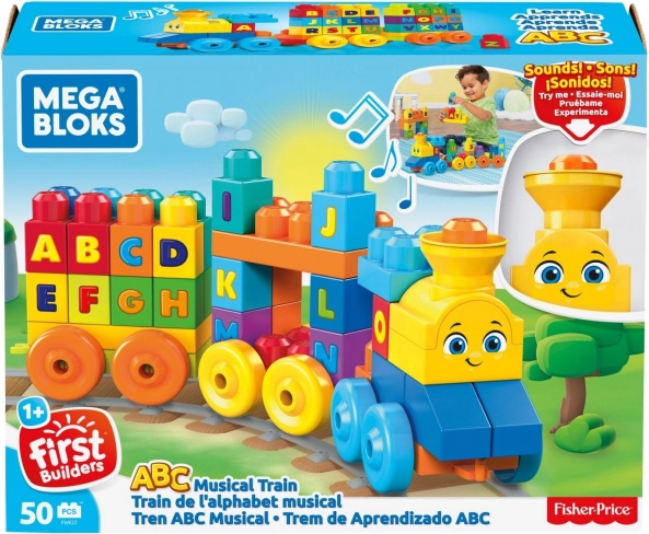 Mega Bloks musikalsk tog med bogstaver