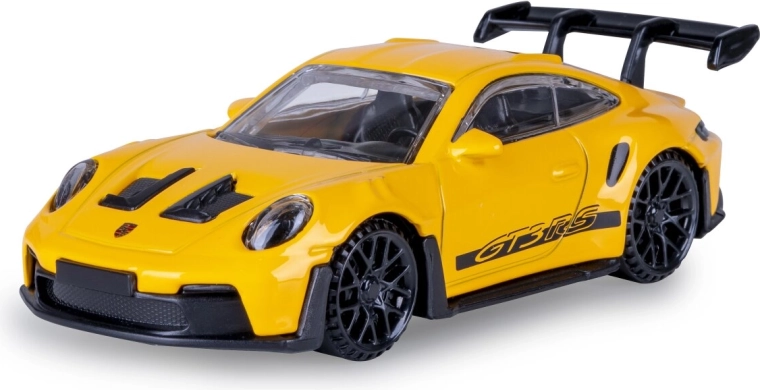 Metalmodel af Porsche 911 GT3 RS i skala 1:43, gul