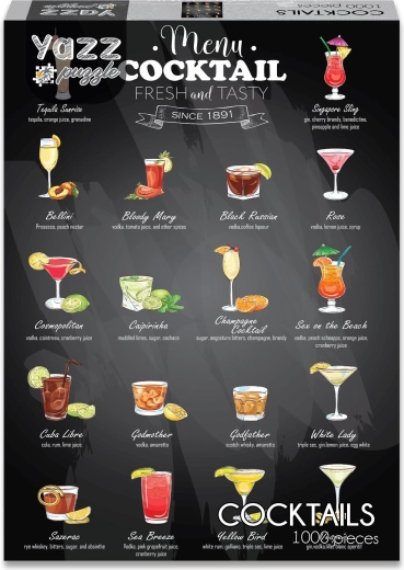 YAZZ puslespil Cocktails 1000 brikker