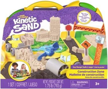 Kinetic Sand kinetisk sand byggeplads med tilbehør 793 g