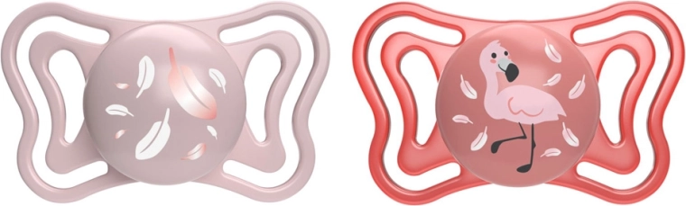 Chicco Physio Light silikonesutter pink 6–16 måneder 2 stk