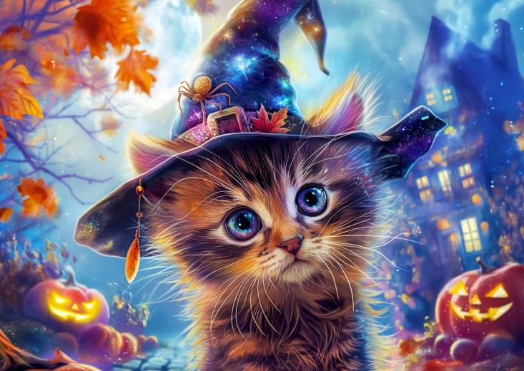 Enjoy puzzle Lille heksekat 1000 brikker