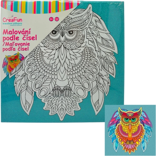 Malerier på lærred – visdomsugle 30 × 30 cm