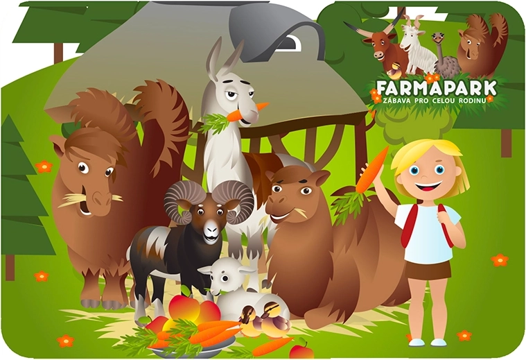 3D dækkeserviet Farmapark dyreunger PRIME