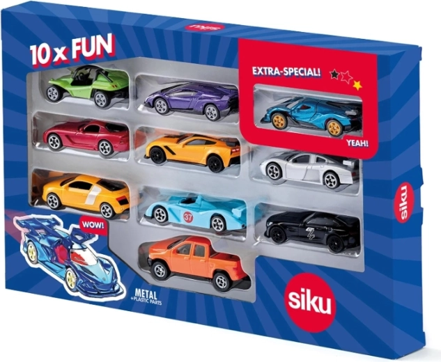 Siku Super sæt med 10 sportsbiler