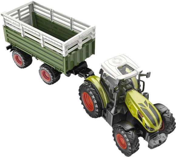BUDDY TOYS RC-traktor med frontlæsser og tipvogn