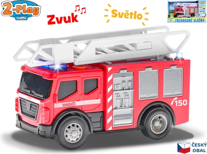 2-Play brandbil – transportkøretøj med lys og lyd 14 cm
