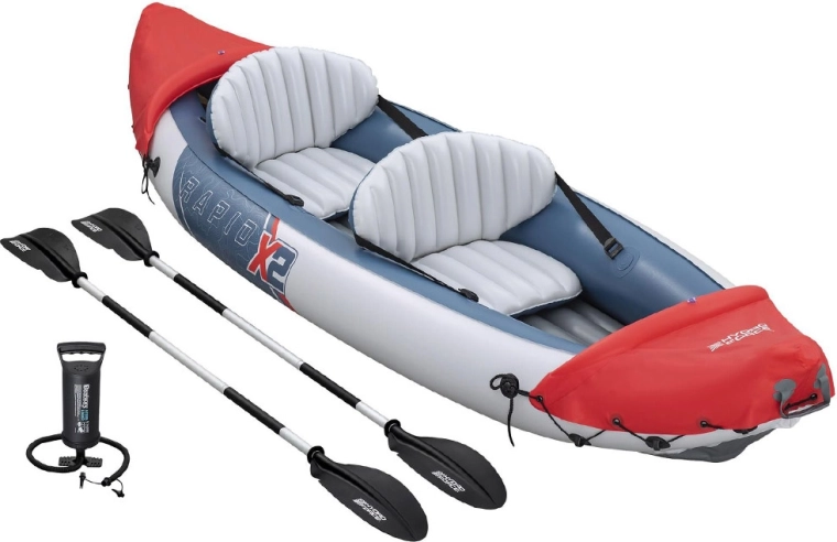 Alt i pakken: 2 pagajer og håndpumpe