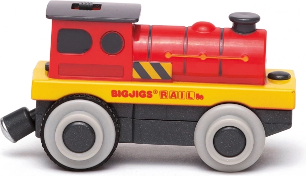 Elektrisk lokomotiv Bigjigs Rail rød kraftkarl