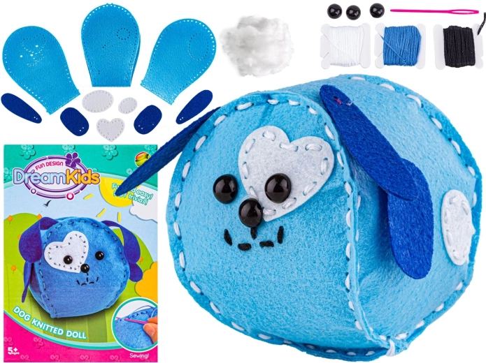 Kreativt sysæt til at sy en bamse – hund – 1 stk.
