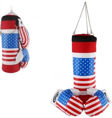 Børne boksesæt med amerikansk flagmotiv