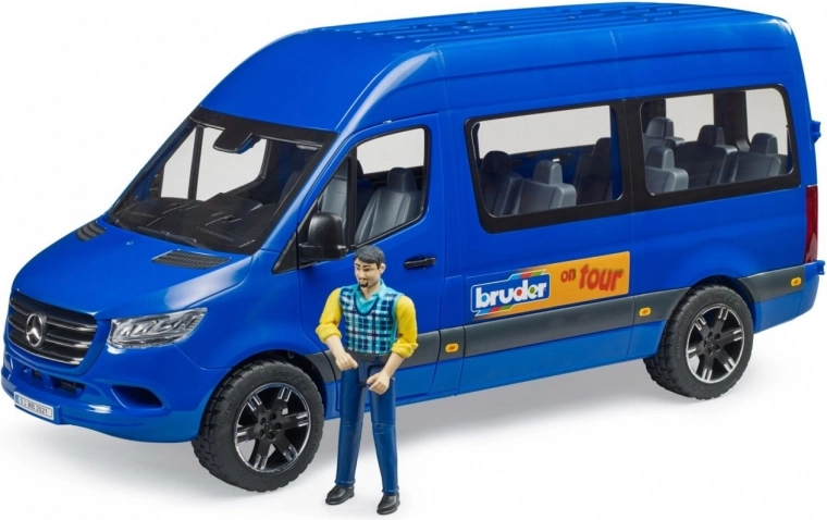 Mercedes Benz Sprinter minibus blå med chauffør