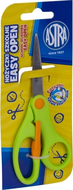 Astra ergonomiske saks med fjeder, afrundet spids (mix af farver)