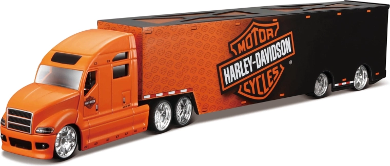 Maisto Harley-Davidson hauler sort-orange 1:64