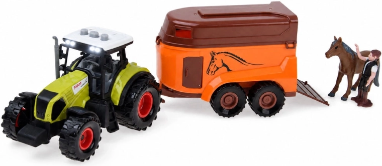 Traktor med trailer samt lys- og lydeffekter