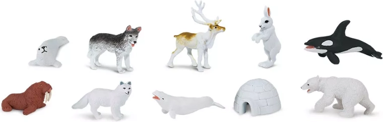 Safari Ltd. Arktis – sæt med miniaturedyr (48 stk.)