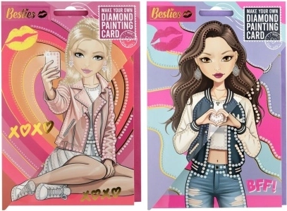 Diamantmaling – Besties-kort